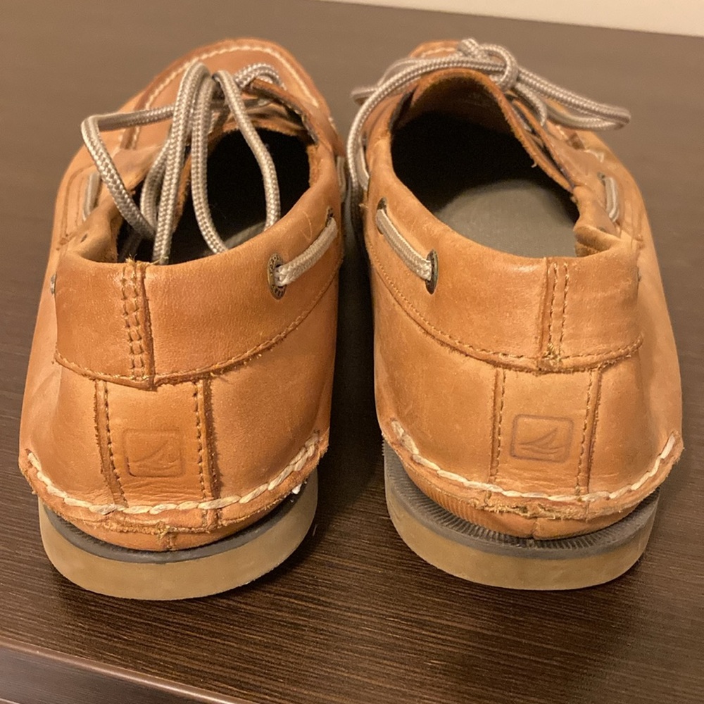Men's Sperry Top-sider Tan Boat Shoes - Picture 3 of 4